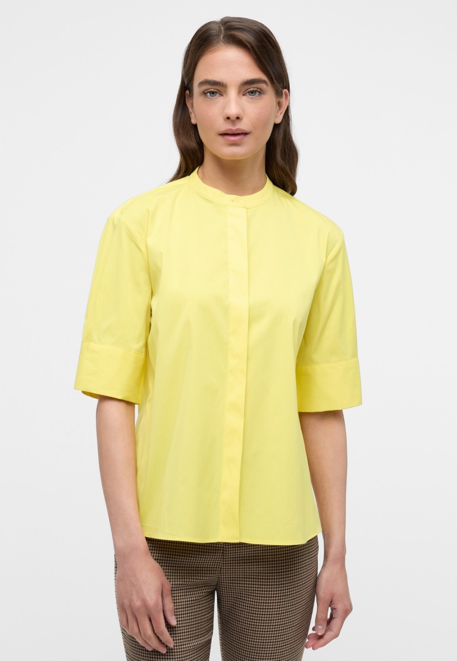 Damen ETERNA  | Signature Shirt In Unifarben Zitrone