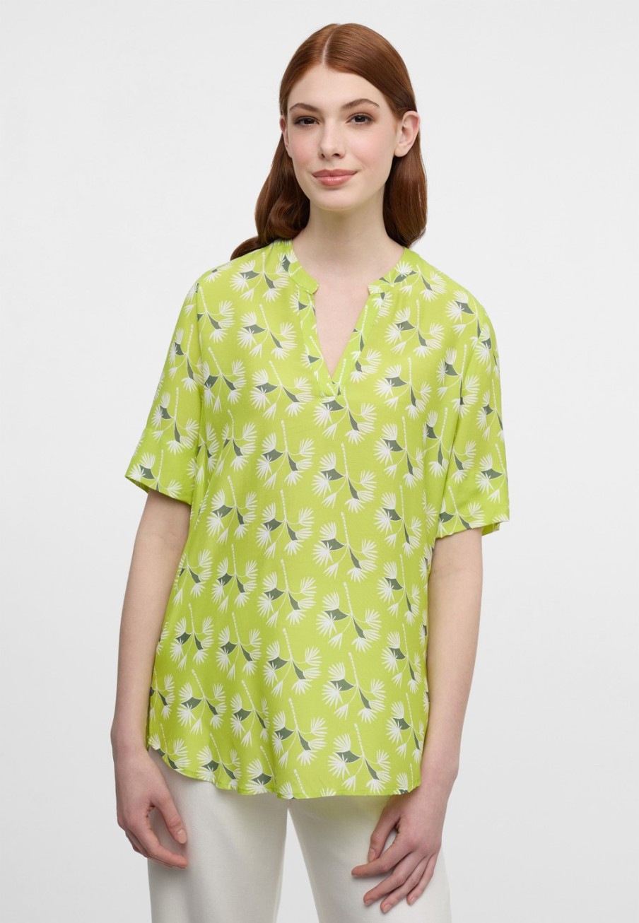 Damen ETERNA  | Bluse In Bedruckt Acid Lemon