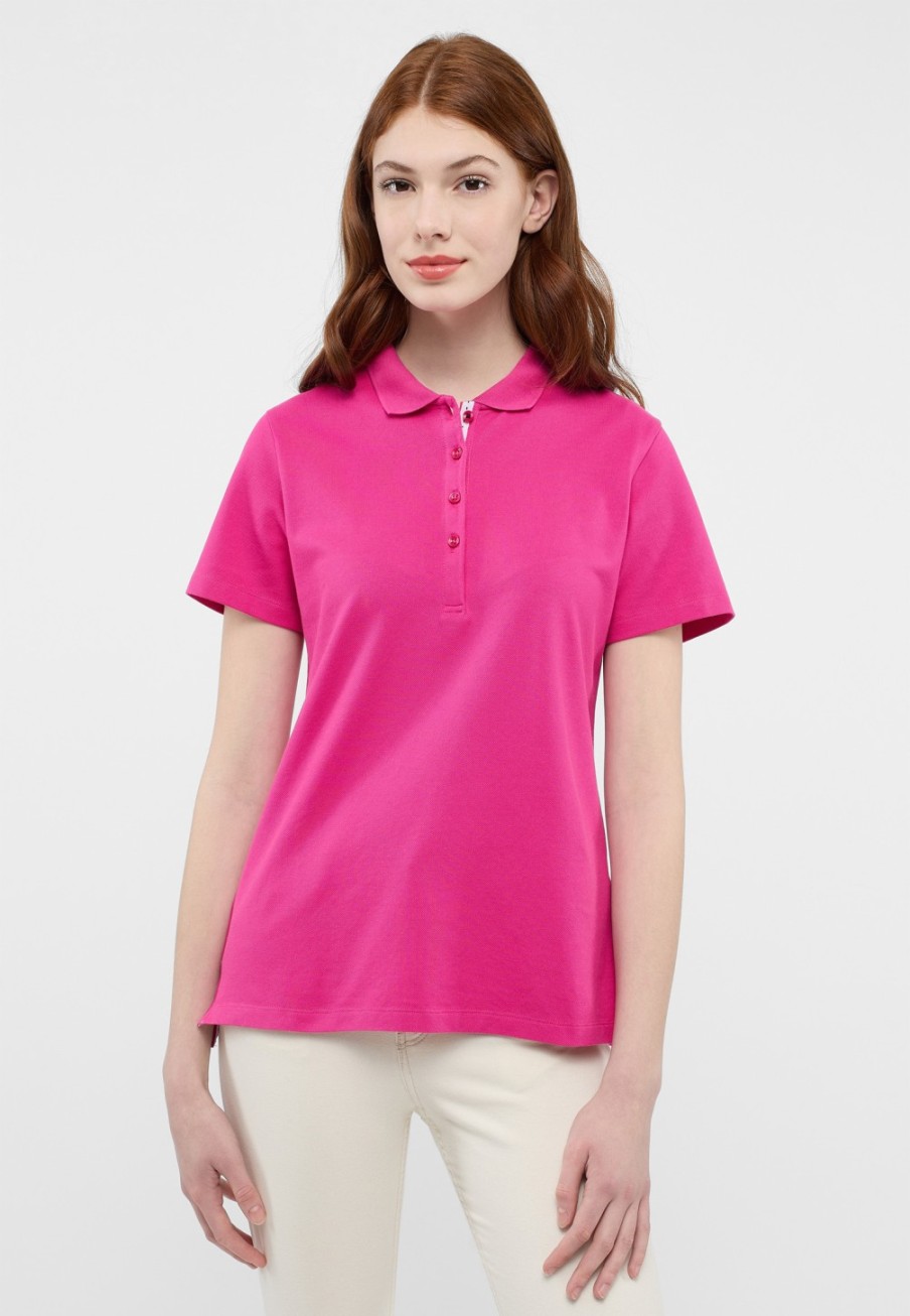 Damen ETERNA  | Poloshirt In Unifarben Pink